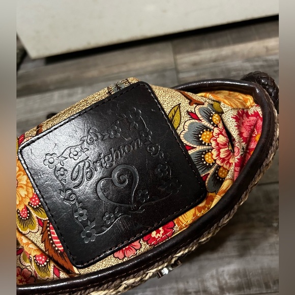 Brighton Vintage Brown Woven straw Braided leather strap Shoulder Bag ♥️ - Picture 7 of 9